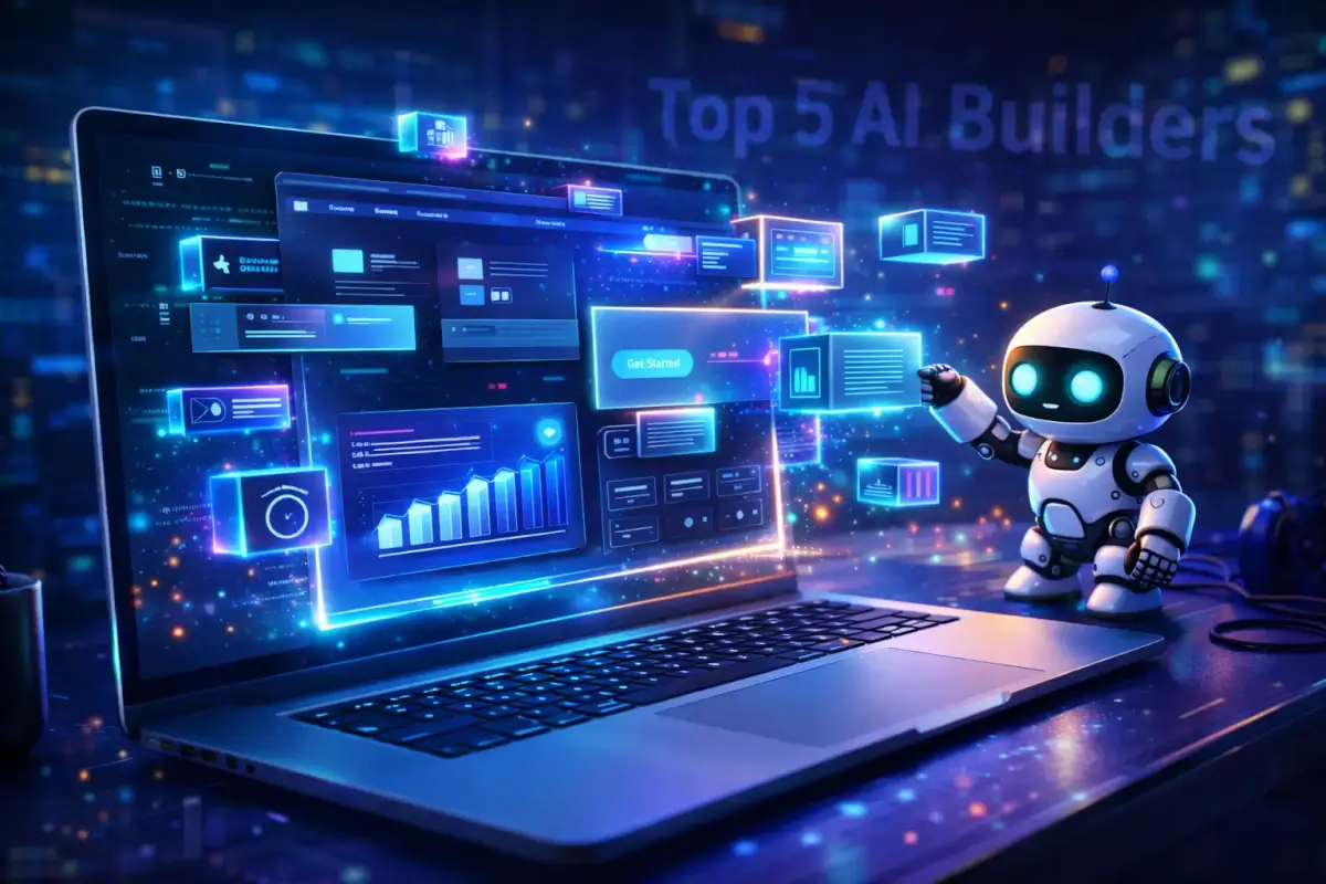Top 5 free AI website builder tool 2026 in Hindi